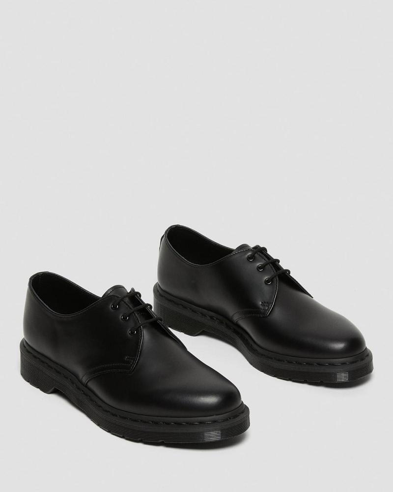 Men's Dr Martens 1461 Mono Smooth Leather Oxfords Shoes Black | AU 600AHK